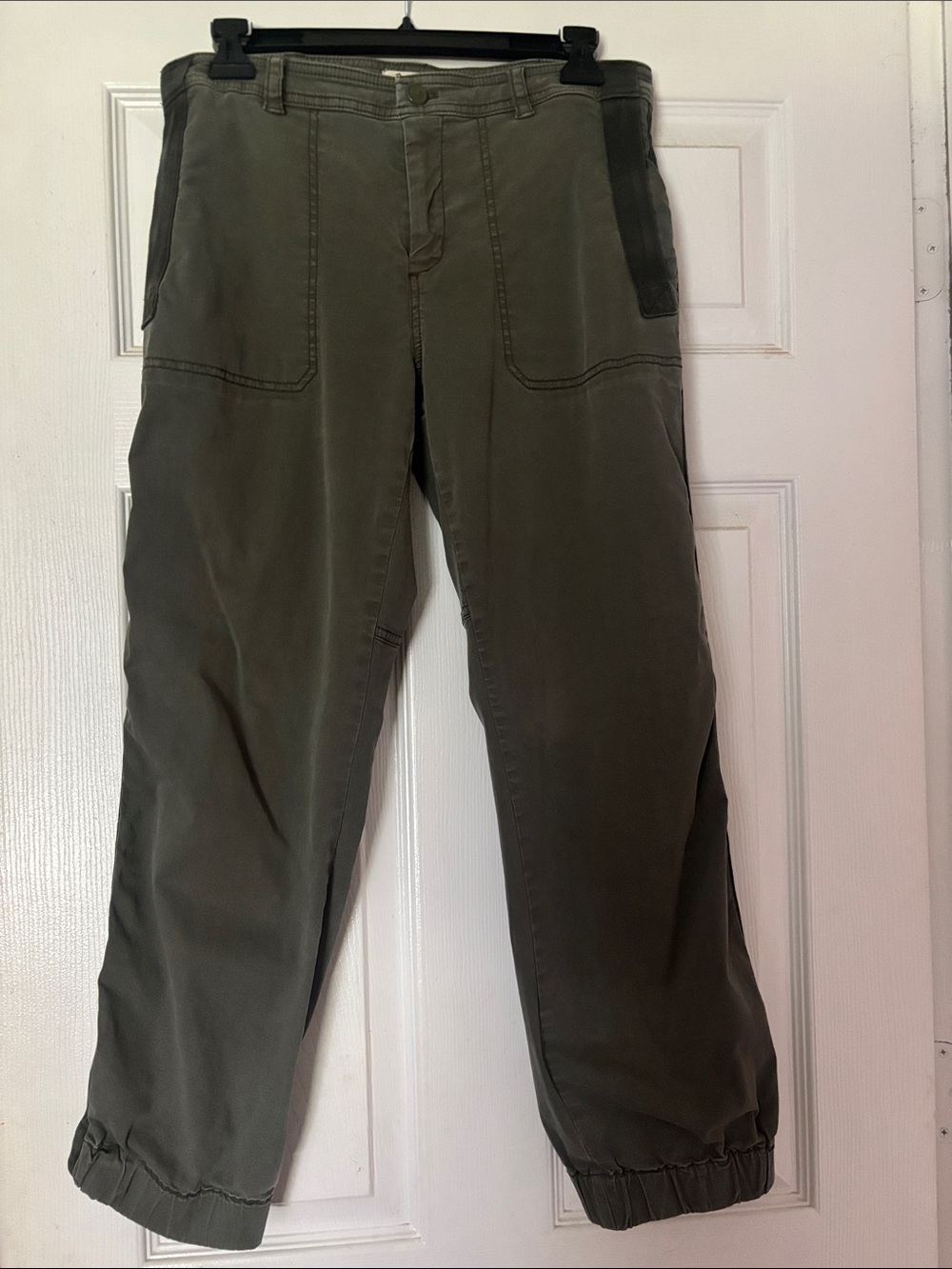 Anthropologie Olive Green Cropped Utility Pants